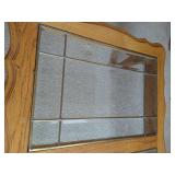 Coffee Table - Wood With Beveled Glass Panes