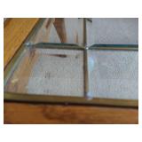 Coffee Table - Wood With Beveled Glass Panes