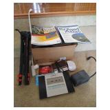 Misc. Lot - Road Atlas, Tripod, Atomic Clock, Etc.