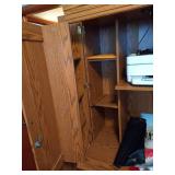 Office Cabinet/Desk With Printer and Supplies