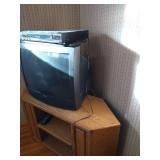 Magnavox TV, Panasonic DVD/CD Player, and TV Stand
