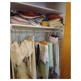 Right Side of Closet - Aprons, Tablecloths, Runners, Placemats, Shelf Liner, Etc.