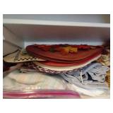 Right Side of Closet - Aprons, Tablecloths, Runners, Placemats, Shelf Liner, Etc.