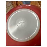 2 Shelves Dishes - Some Vintage Pyrex, Federal, Anchor Hocking, Correlle, and Wine Glasses