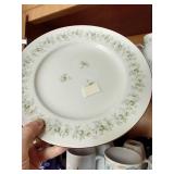 Shelf of Johann Haviland China - Cups, Saucers, Dinner Plates, Dessert Plates, Sauce Dishes