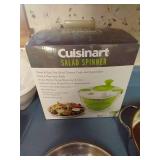 Mixed Kitchen Lot - 2 Pots, Angel Food Pan, Salad Spinner