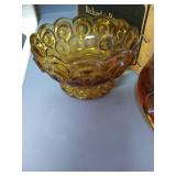 Vintage Glassware - Bowls, Pitcher, Candlesticks, Ash Trays, and Butter Sauce Warmers