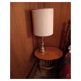 Side Table & Vintage Lamp