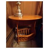 Side Table & Vintage Lamp