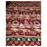 Tree Skirt & 2-Sided Woven Gingerbread Blanket
