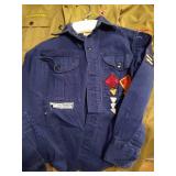 Boy Scout Mess Kit & (3) Shirts