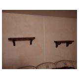 (2) Heavy Wooden Shelves