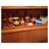 Bottom Shelf of Pottery
