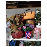 (2) Shelves of Florals & Vases