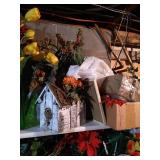 (2) Shelves of Florals & Vases