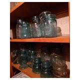 (2) Shelves Blue Ball Jars