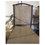 4 Brown Swiveling Patio Chairs with Covers