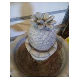 33" Gray Resin Birdbath