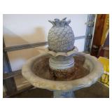 33" Gray Resin Birdbath