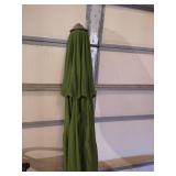 Patio Table & Green Umbrella