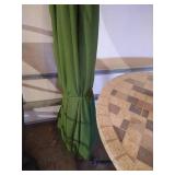 Patio Table & Green Umbrella