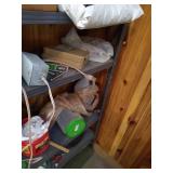 Metal Shelf & Contents