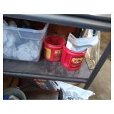 Metal Shelf & Contents