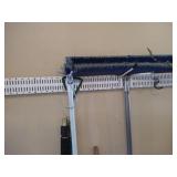 Hanging Rack with Tools, Metal Garbage Can, & Umbrellas