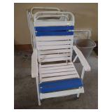(4) Folding Lawn Chairs & Plastic Table