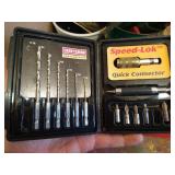 Large Lot of Drill Bits & Misc. Hardware