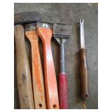 Paint Scrapers, Power Drum Auger, Hammer, Crowbar, & Paint Roller