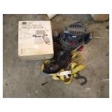 Electric Airless Sprayer, Plunge Router, & Ratchet Straps