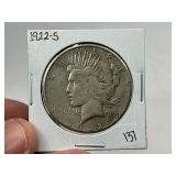 1922-S Silver Peace Dollar