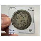 1892-S Silver Morgan Dollar