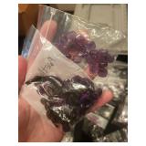 Collection of Amethyst Gemstone Beads in Assorted Shapes and Sizes