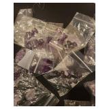 Collection of Amethyst Gemstone Beads in Assorted Shapes and Sizes