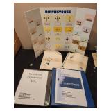 Gemstone Jewelry Sample Collection and Birthstone Display Boards