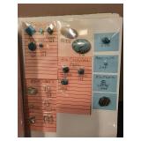 Binder Collection of Assorted Loose Gemstone Cabochons and Cut Stones