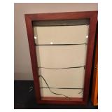 Set of 2 Wooden Jewelry Display Cases with Metal Tree Stand