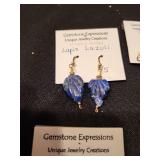 Collection of 6 Pairs Artisan Gemstone Earrings with Gold and Sterling Silver Accents