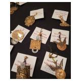 Collection of Handmade Copper and Bronze Jewelry Pendants and Earrings