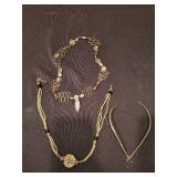 Set of 3 Artisan Necklaces with Wirework and Beads