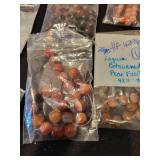 Collection of Assorted Agate and Stone Beads in Various Sizes and Colors