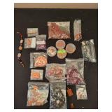 Collection of Assorted Semi-Precious Stone Beads and Findings for Jewelry Making