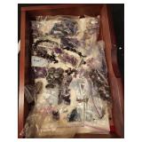 Collection of Purple Gemstone Beads and Tumbled Stones Assortment