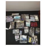 Collection of Blue and Purple Loose Beads and Gemstones Assorted Shapes and Sizes