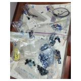 Large Lot of Assorted Blue Beads and Jewelry-Making Supplies