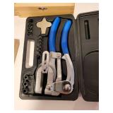 Collection of Metal Letter and Number Punch Sets with Metalworking Tools