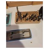 Collection of Metal Letter and Number Punch Sets with Metalworking Tools