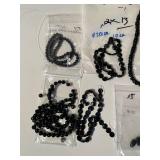 Assorted Black Onyx Gemstone Beads and Beaded Strands Collection